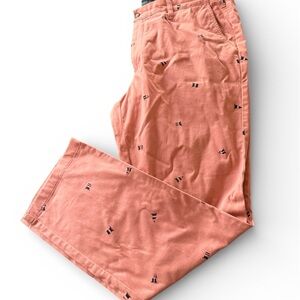 Nautica Coral Chino Pants with Embroidered Accents